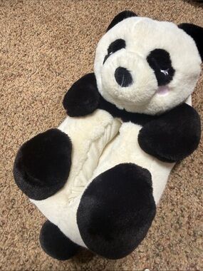 Plush Panda Slippers